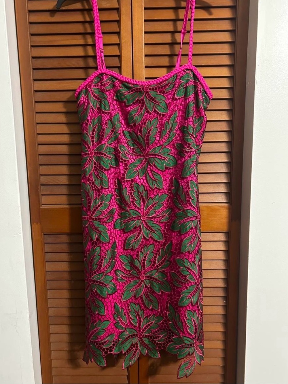 Alex Marie Pink and Green Floral Mini Dress size 6